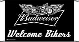 Budweiser Welcome Bikers Banners 3 Sizes to Choose From