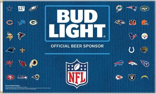 NFL BUD LIGHT 5' x 3' FLAG