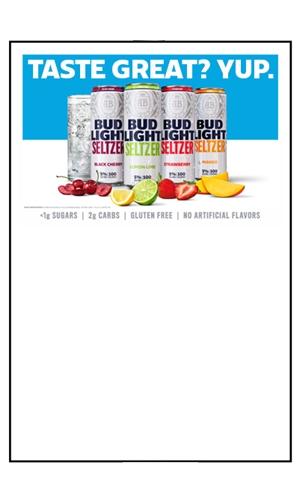 Bud Light Seltzer Pole Sign (25 per pkg.) - 24" x 36"