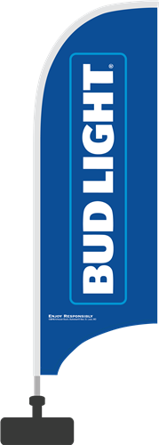 Bud Light 7.5' Sidewalk Solution Tail Feather Flag Kit