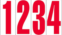 9" Red Number Decals (25 per pack)