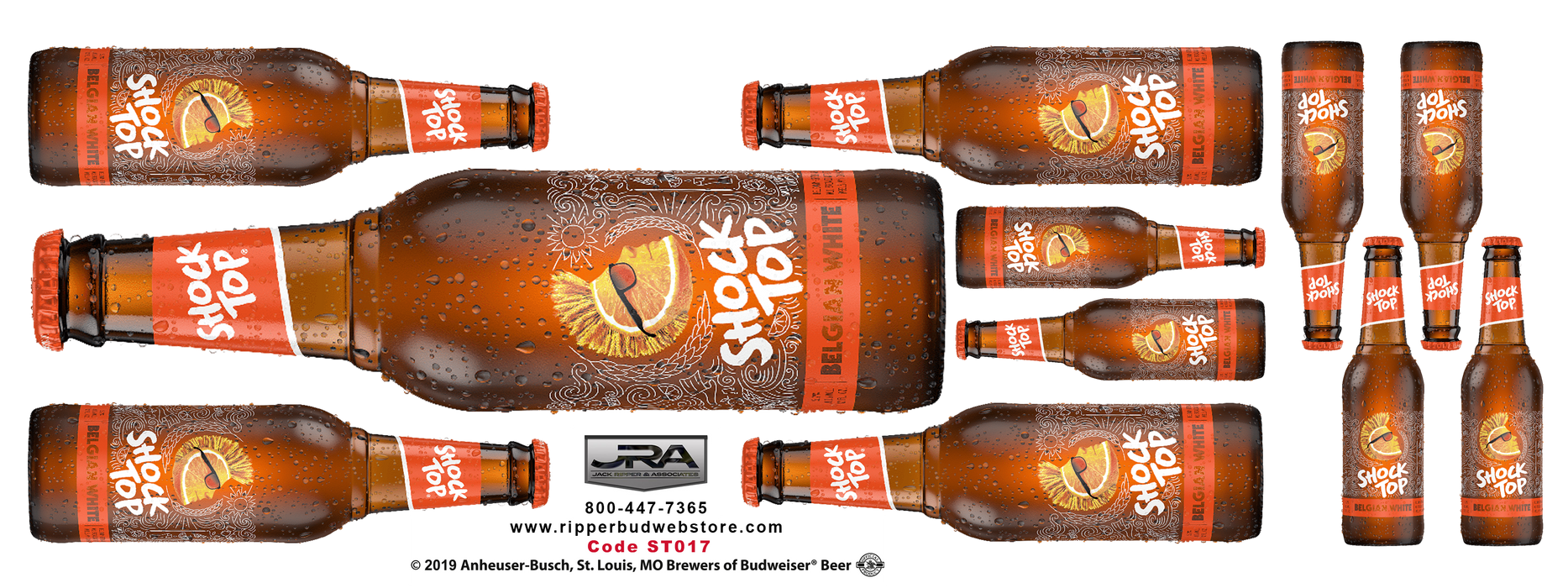 Shock Top Glass Bottle Wall Graphic Sheet 18" x 48"