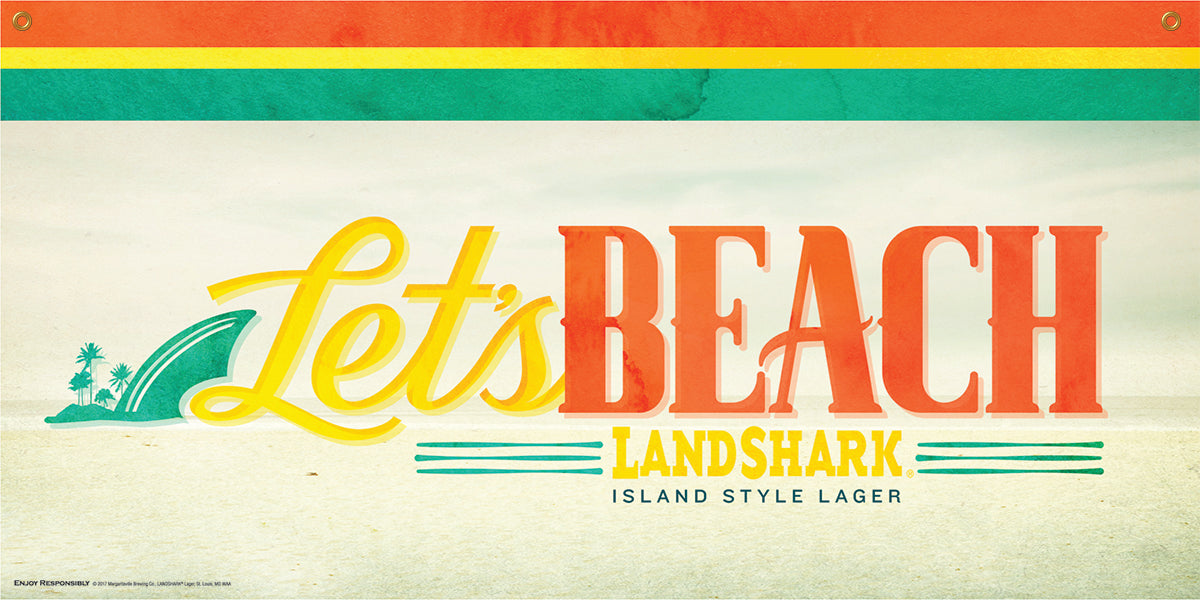 LandShark Let's Beach Banner 16" x 32"