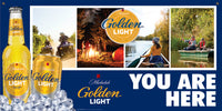 Michelob Golden Light You Are Here 48" x 24"  Logo Banner