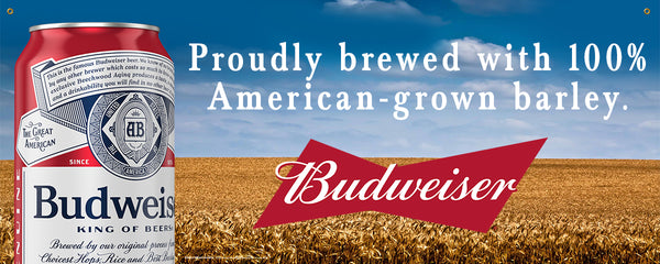 Budweiser American Barley 24" x 60" Banner