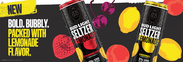 Bud Light Seltzer Lemonade Variety 24" x 70" Banner