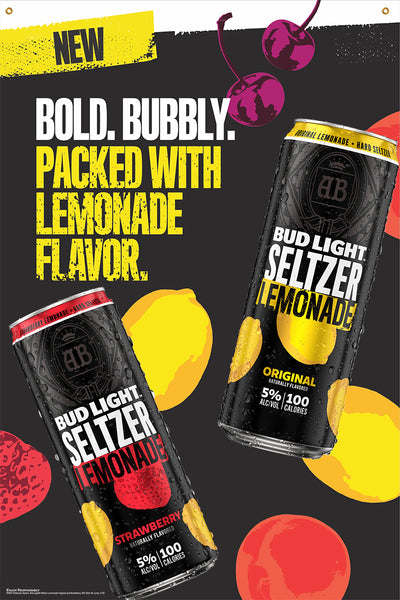 Bud Light Seltzer Lemonade Variety 24" x 36" Banner