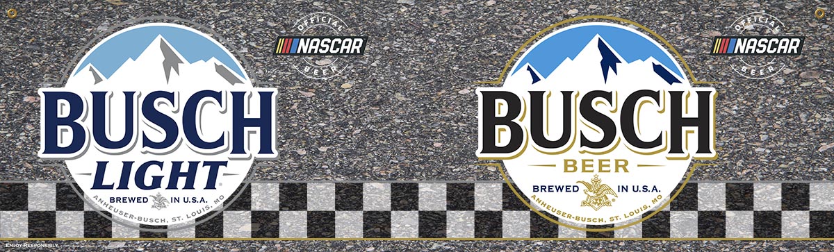 Busch Racing Signs Busch Busch Light NASCAR Banner 14.5