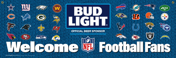 Bud Light NFL "Welcome Football Fans" Logo Banner