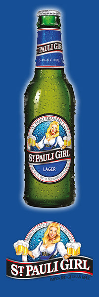 St Pauli Girl Bottle Banner 2' x 6'