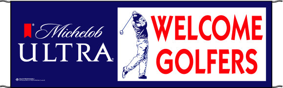 Michelob Ultra "Welcome Golfers" 6' x 2' Logo Banner