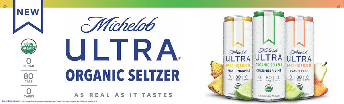 Michelob Ultra Organic Seltzer 14.5" x 48" Banner