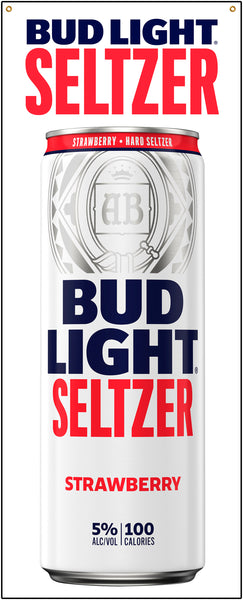 Bud Light Seltzer Strawberry 2' x 5' Banner