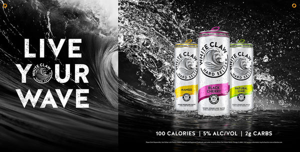 White Claw Live Your Wave 24" x 48" Banner