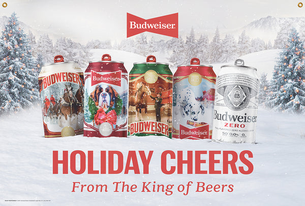 Budweiser Holiday 24" x 36" Banner