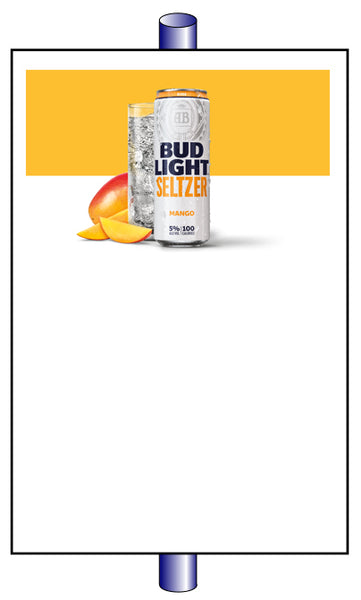 Bud Light Seltzer Mango Pole Sign (25 per pkg.) - 32" x 48"
